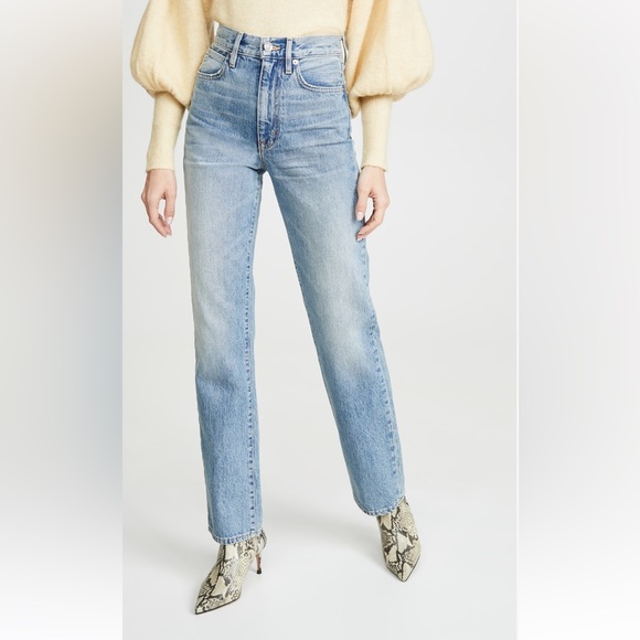 NWT SLVRLAKE London Jeans in Salt Flats Straight Leg Sz 30 - Picture 1 of 6